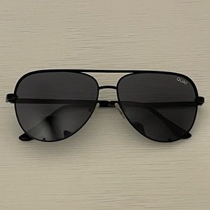 Quay High Key Mini 126 Polarized Sunglasses Black